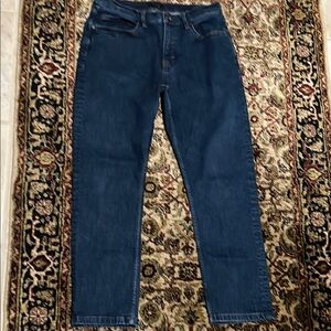 Alfani Dark Blue Straight Jeans Size 33 x 30 Actual (28)